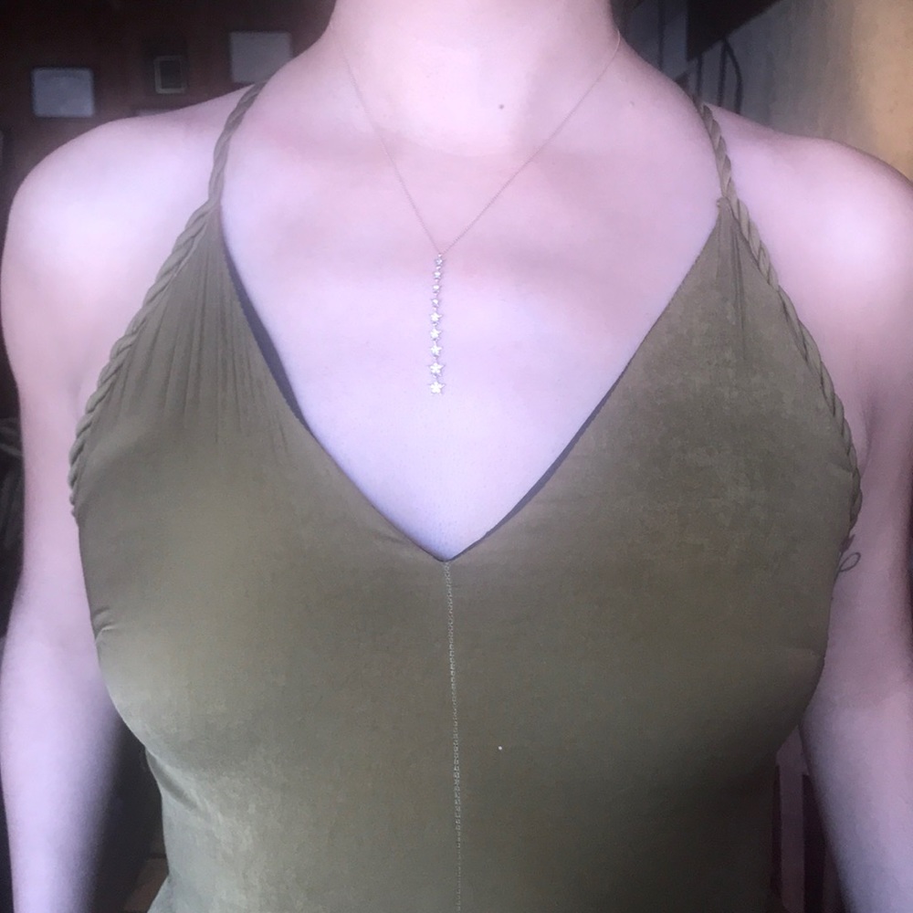 [Zara] Rich Olive Silky Jumpsuit